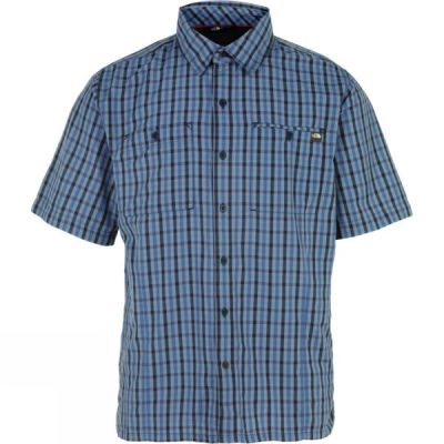 Camisa The North Face Manga Corta Gilgit Woven Hombre - Azules - Chile YMN561473